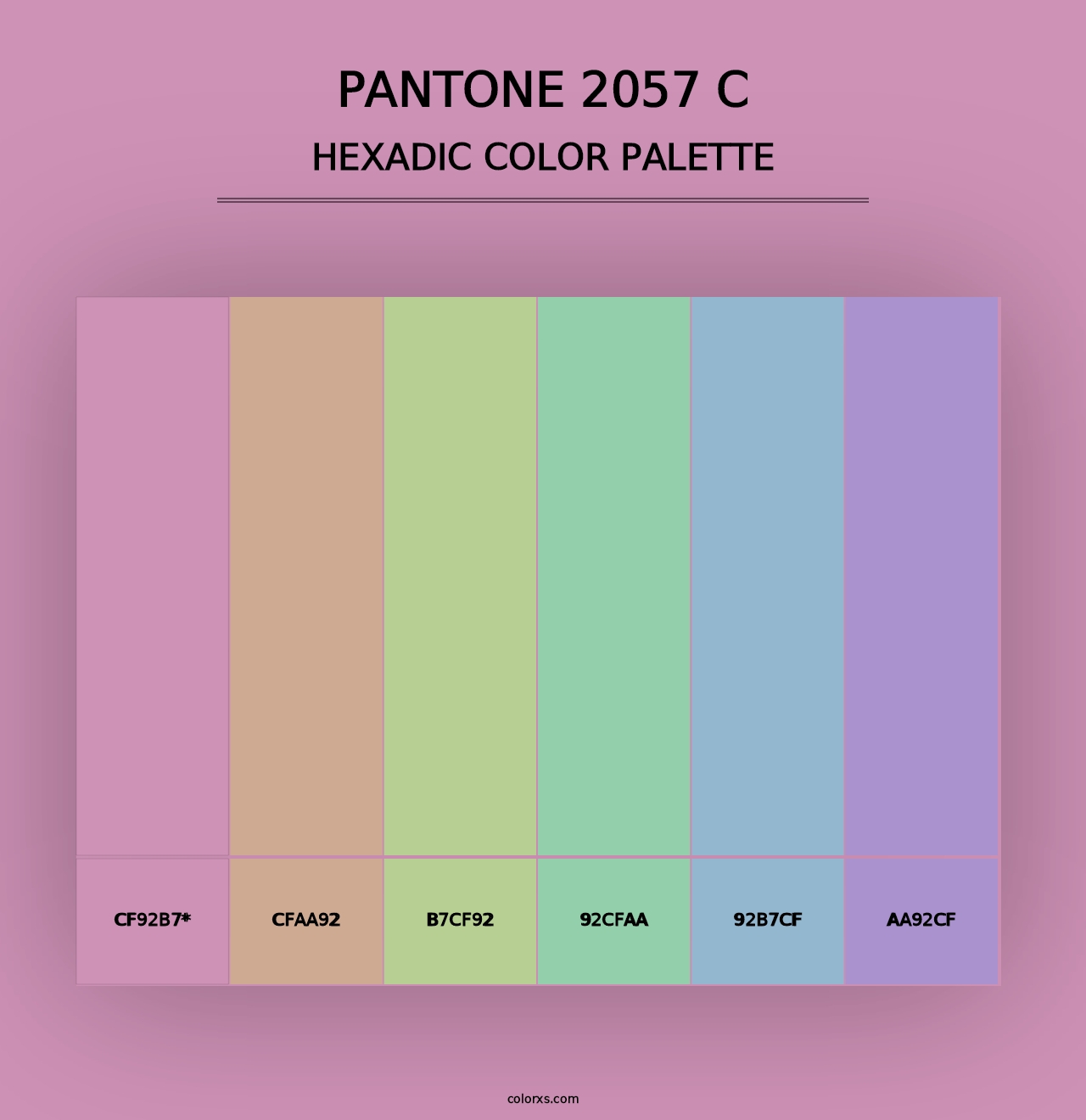 PANTONE 2057 C - Hexadic Color Palette