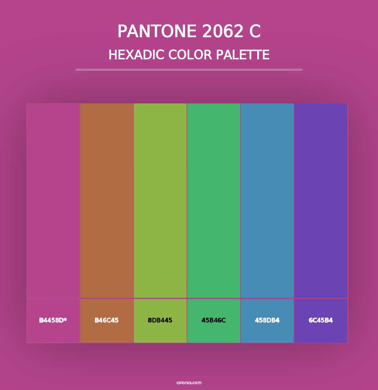 PANTONE 2062 C - Hexadic Color Palette