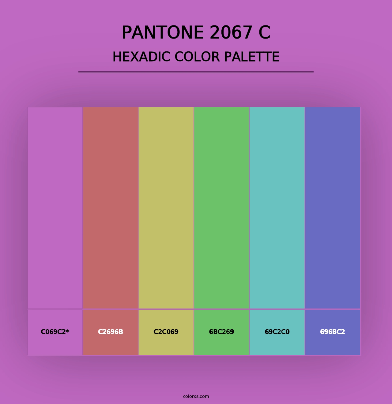 PANTONE 2067 C - Hexadic Color Palette