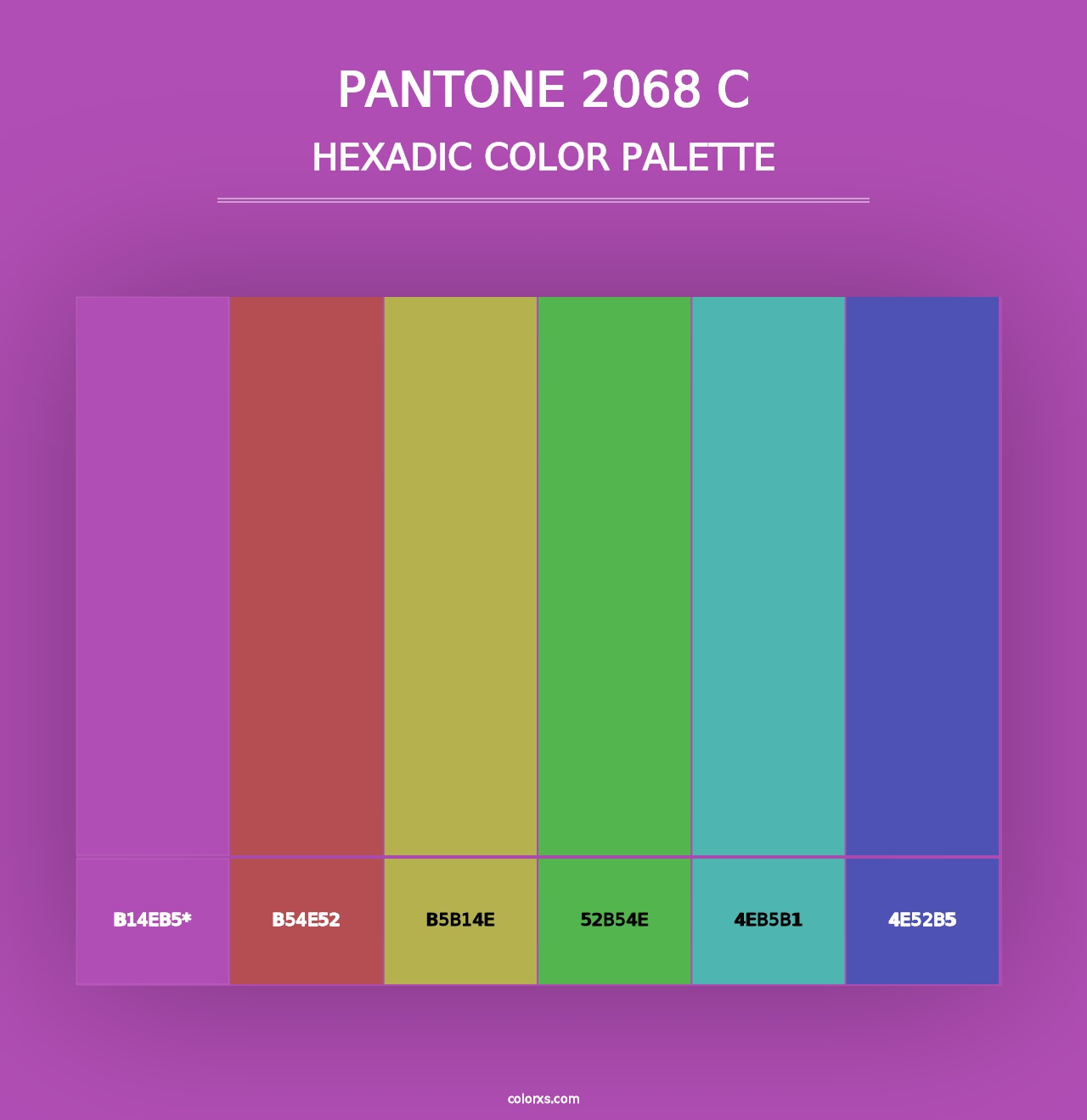 PANTONE 2068 C - Hexadic Color Palette