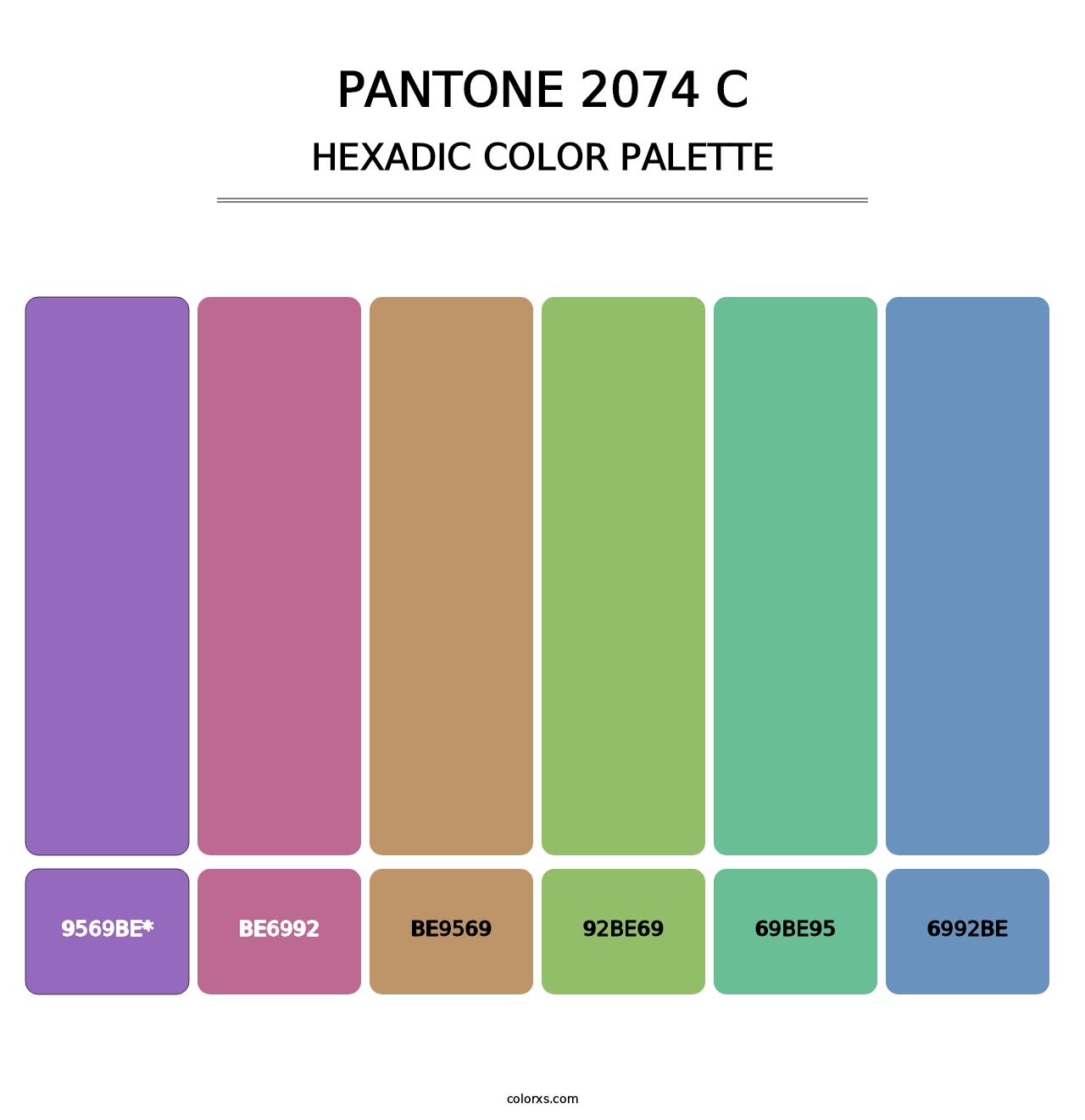 PANTONE 2074 C - Hexadic Color Palette