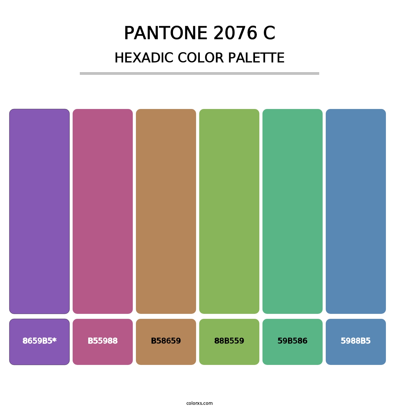 PANTONE 2076 C - Hexadic Color Palette