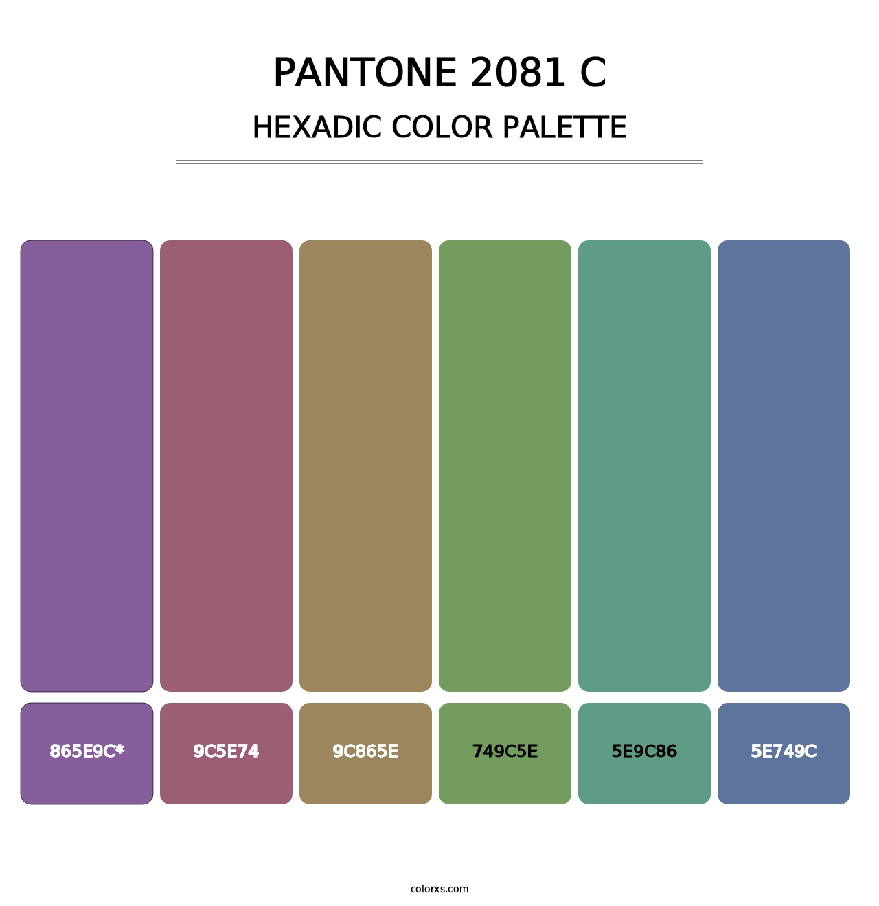 PANTONE 2081 C - Hexadic Color Palette