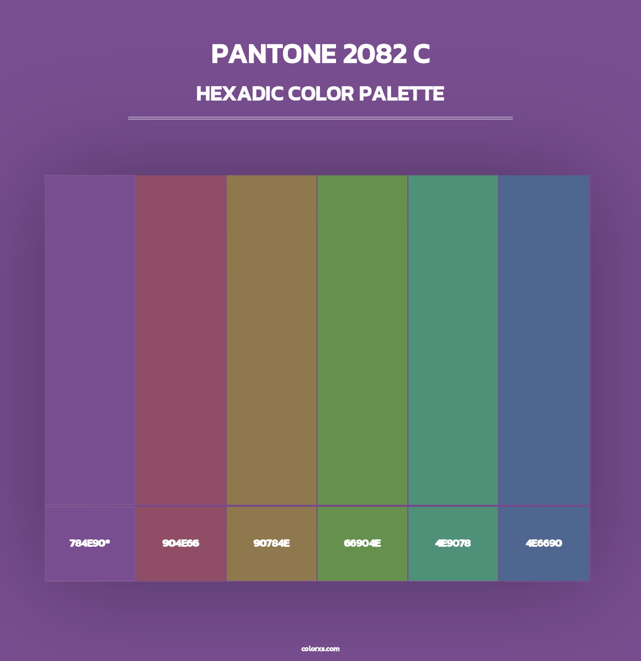 PANTONE 2082 C - Hexadic Color Palette