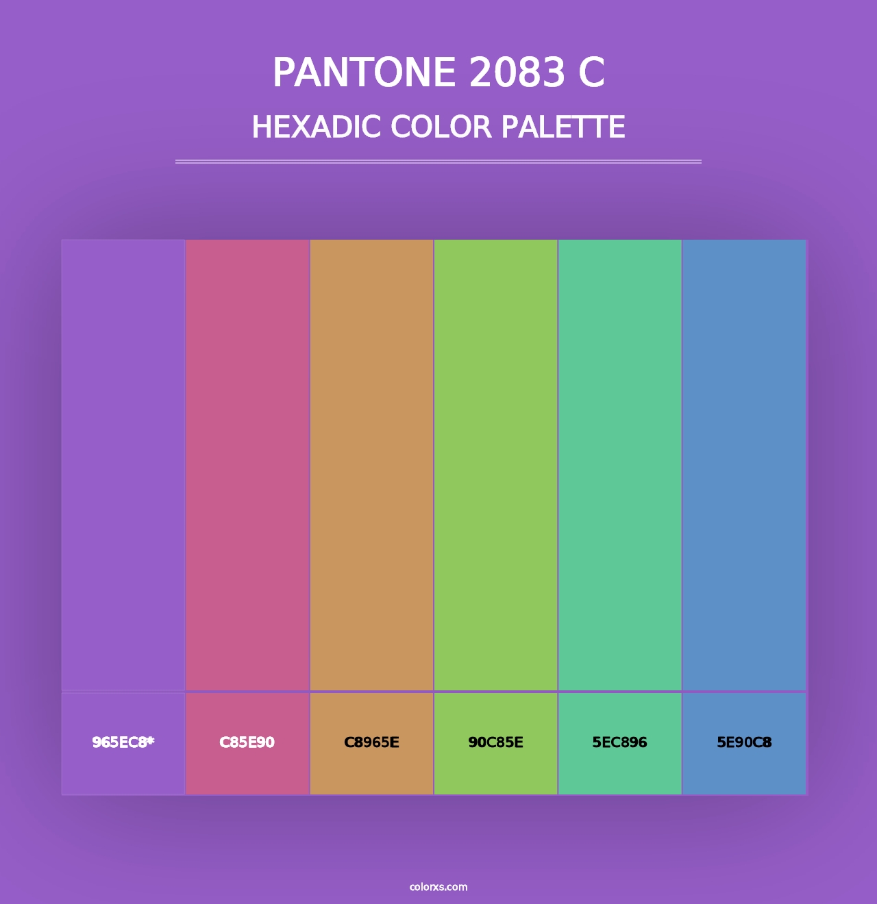 PANTONE 2083 C - Hexadic Color Palette