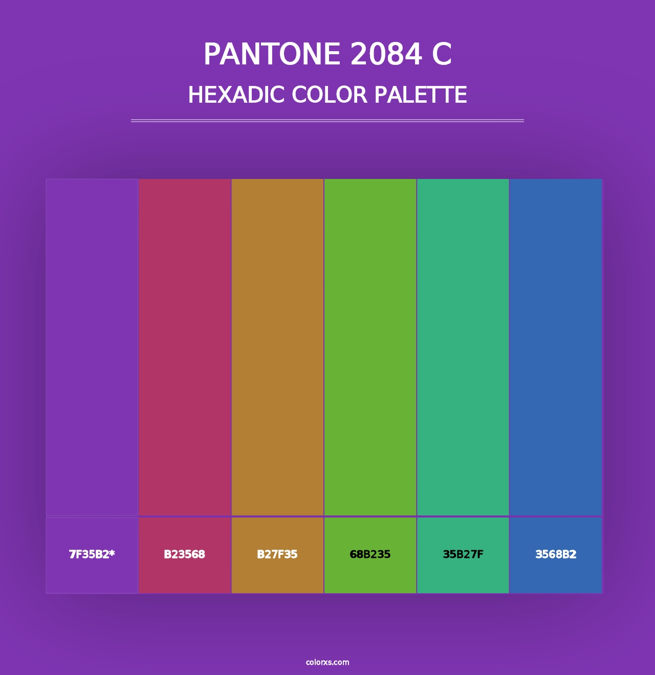 PANTONE 2084 C - Hexadic Color Palette