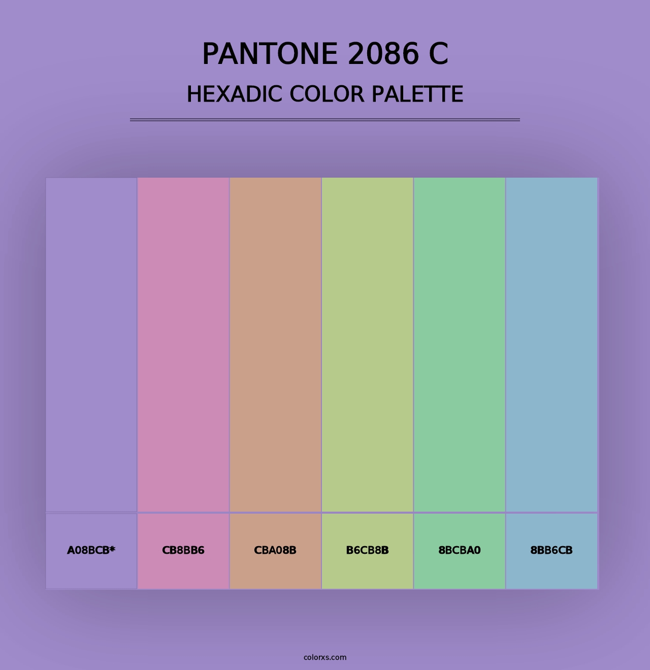 PANTONE 2086 C - Hexadic Color Palette