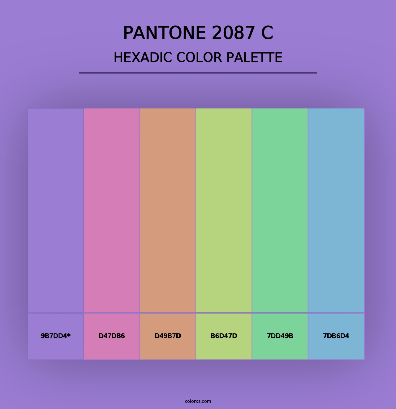 PANTONE 2087 C - Hexadic Color Palette