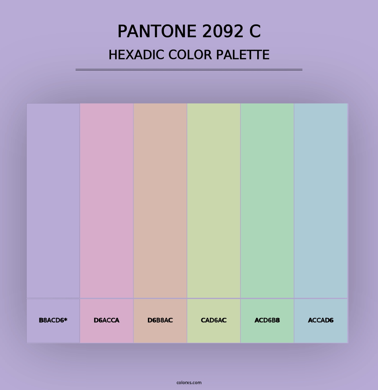 PANTONE 2092 C - Hexadic Color Palette