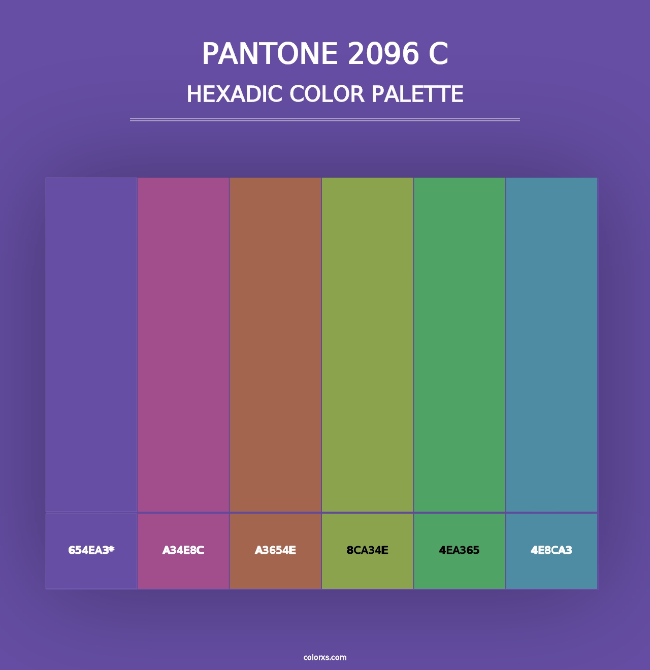 PANTONE 2096 C - Hexadic Color Palette