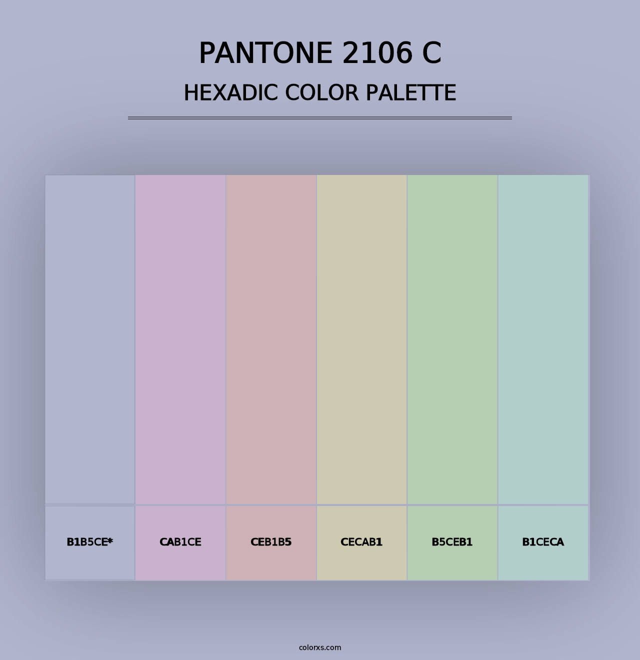 PANTONE 2106 C - Hexadic Color Palette