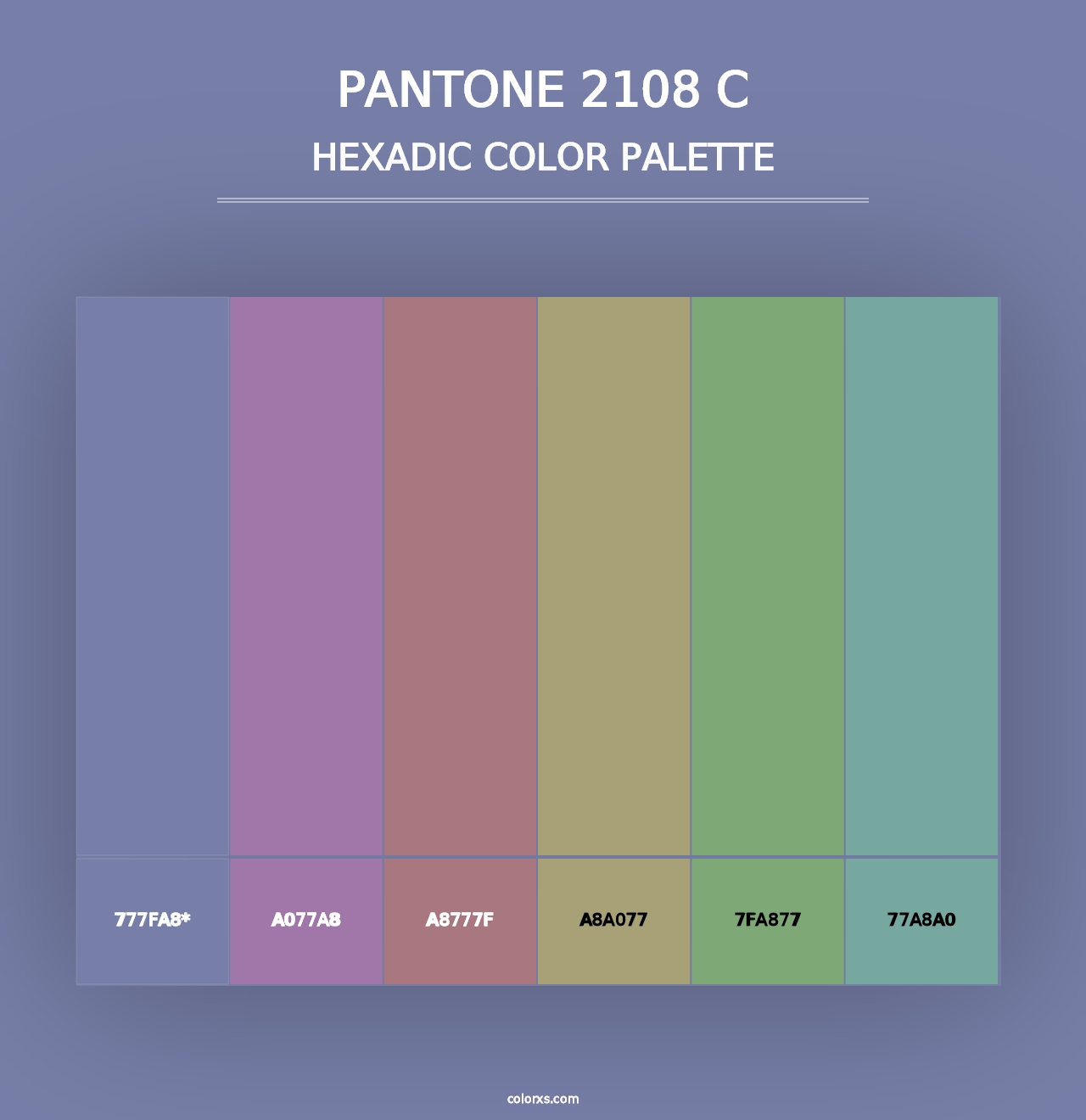 PANTONE 2108 C - Hexadic Color Palette