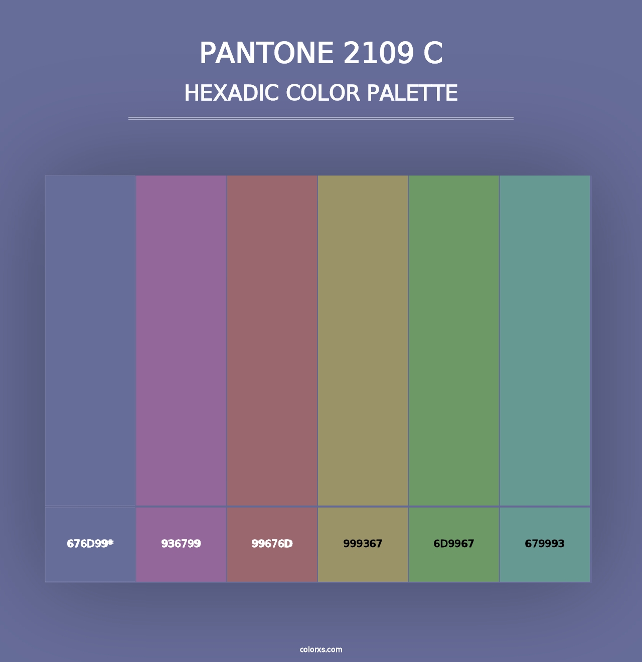 PANTONE 2109 C - Hexadic Color Palette