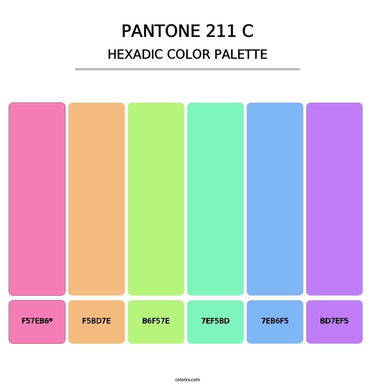 PANTONE 211 C - Hexadic Color Palette