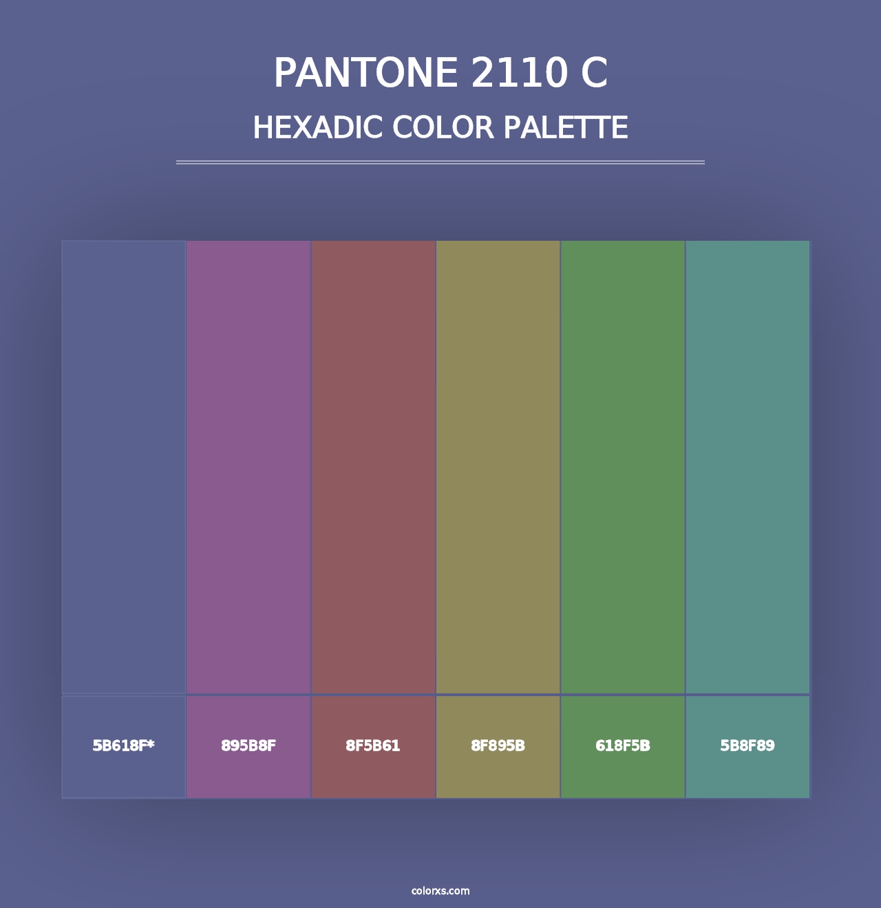 PANTONE 2110 C - Hexadic Color Palette