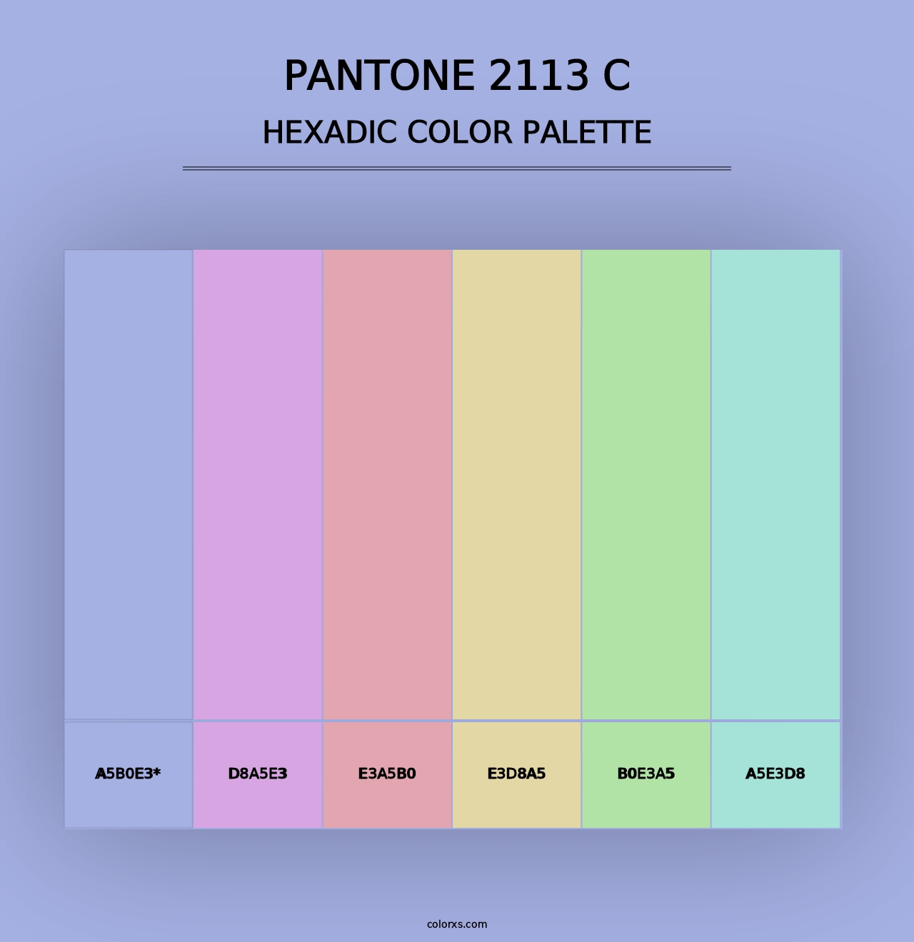 PANTONE 2113 C - Hexadic Color Palette