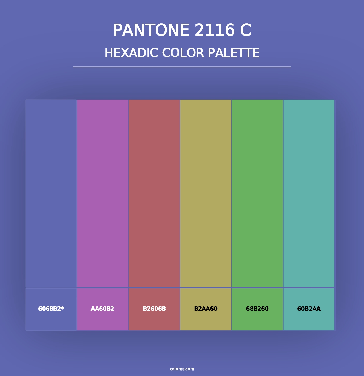 PANTONE 2116 C - Hexadic Color Palette