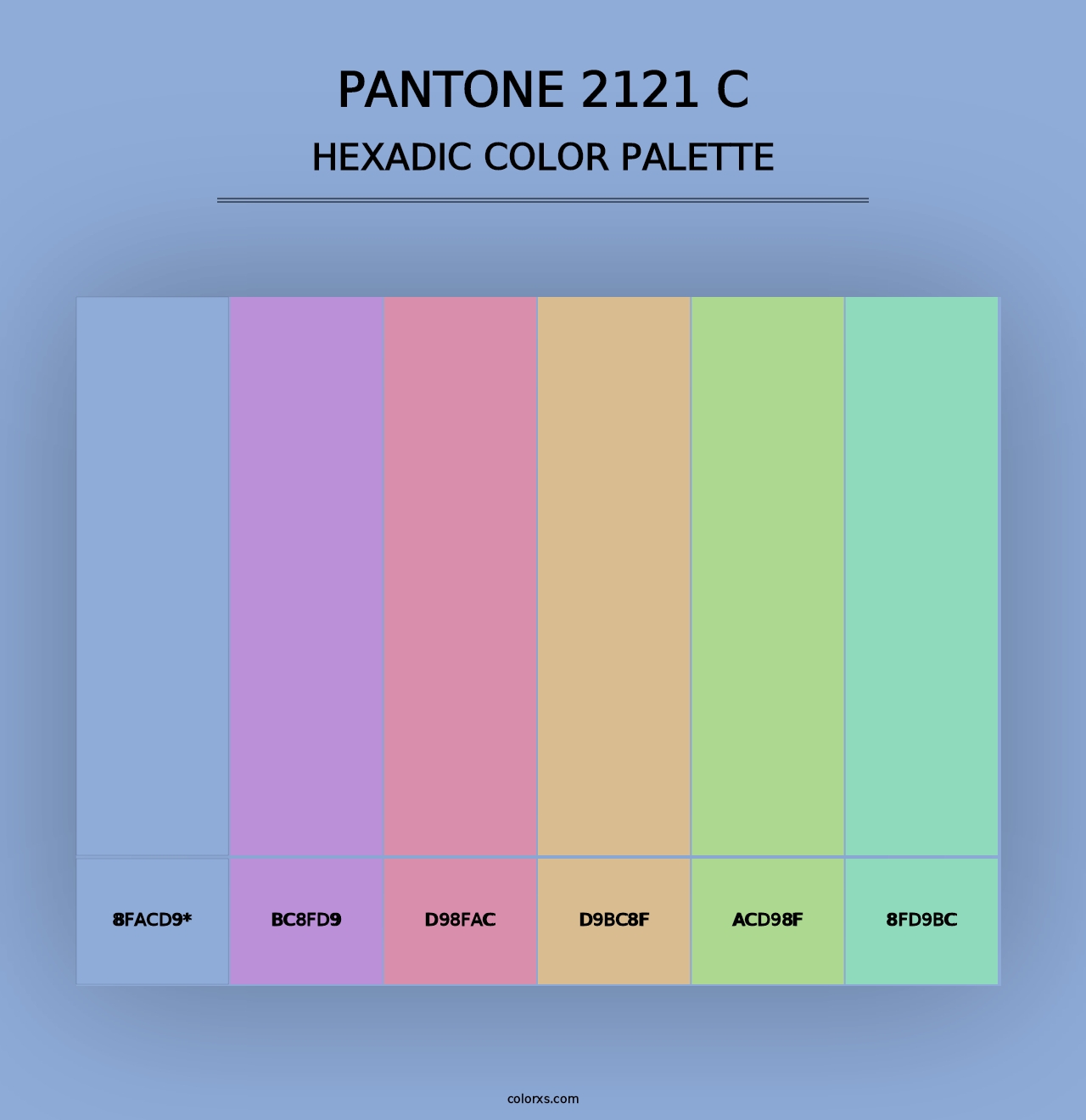 PANTONE 2121 C - Hexadic Color Palette