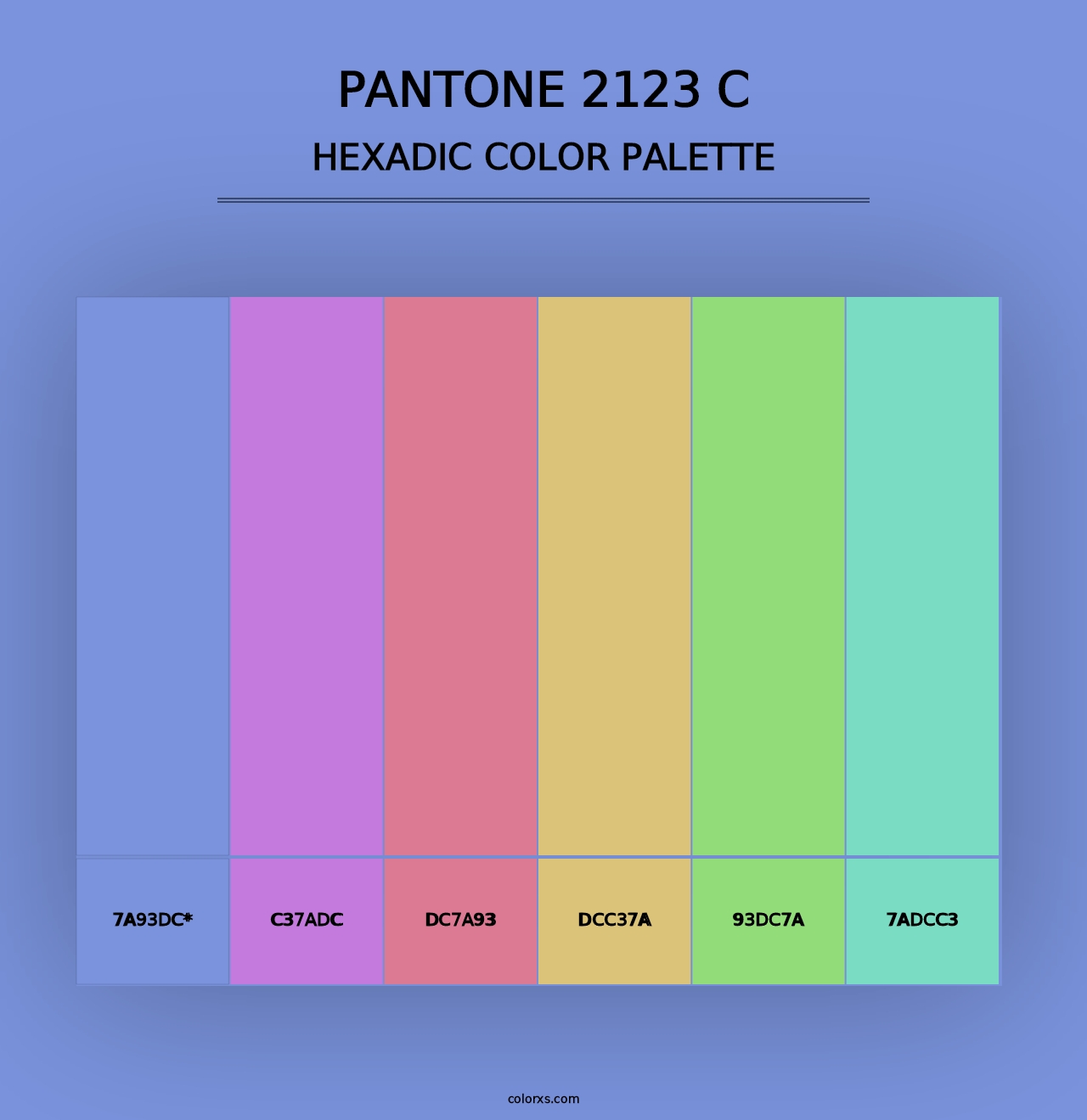 PANTONE 2123 C - Hexadic Color Palette