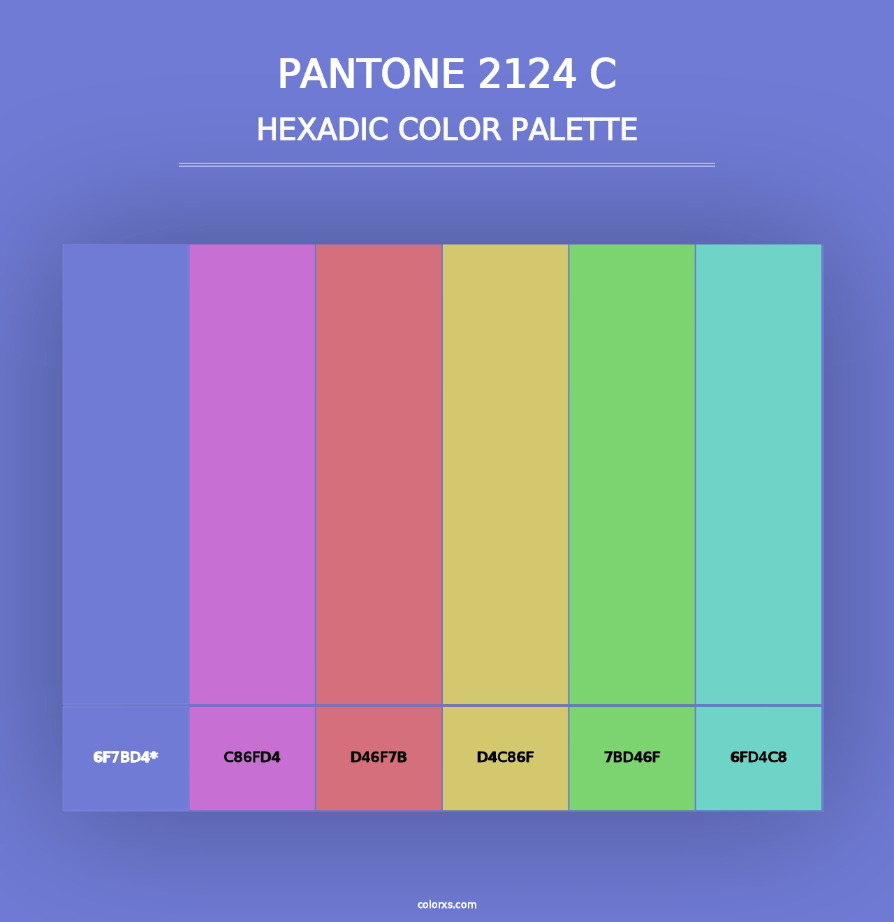 PANTONE 2124 C - Hexadic Color Palette