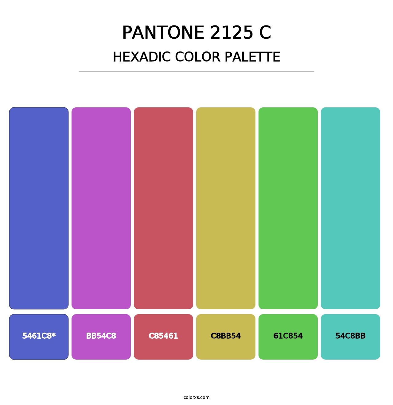 PANTONE 2125 C - Hexadic Color Palette