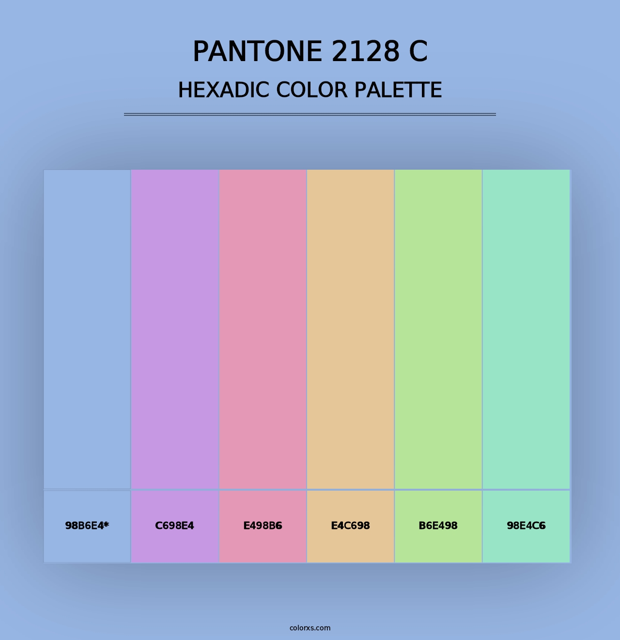 PANTONE 2128 C - Hexadic Color Palette