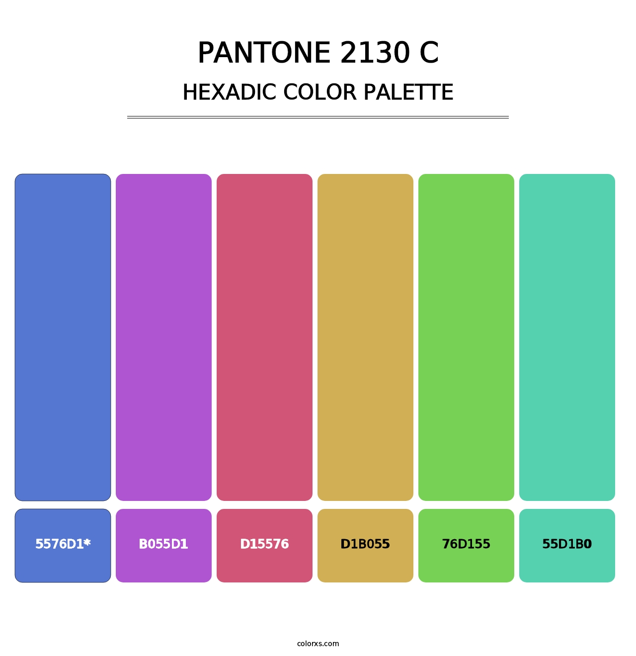 PANTONE 2130 C - Hexadic Color Palette