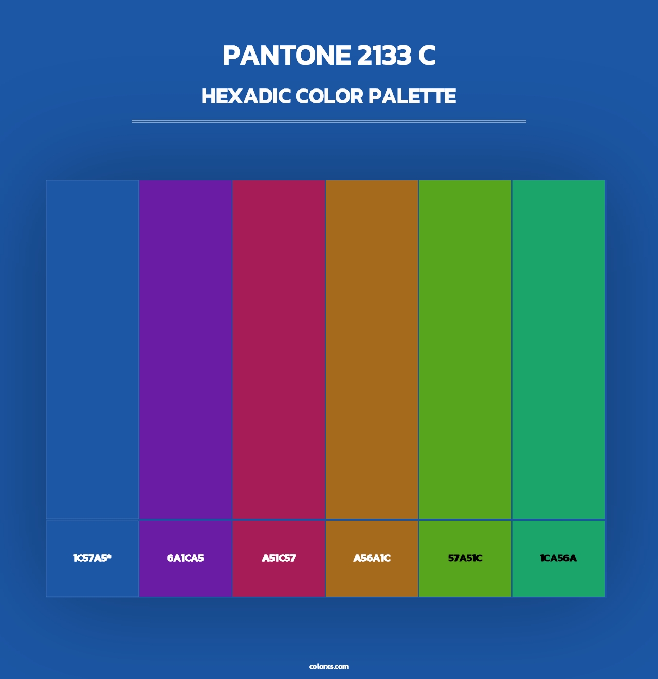 PANTONE 2133 C - Hexadic Color Palette