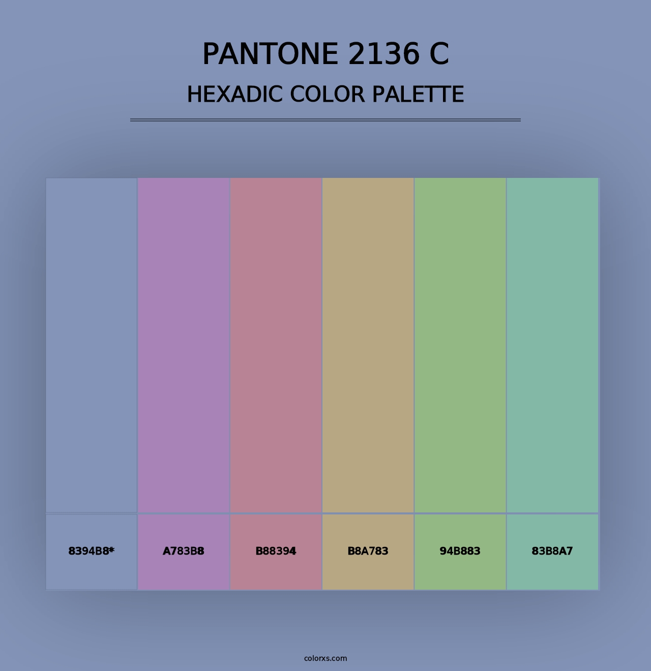 PANTONE 2136 C - Hexadic Color Palette