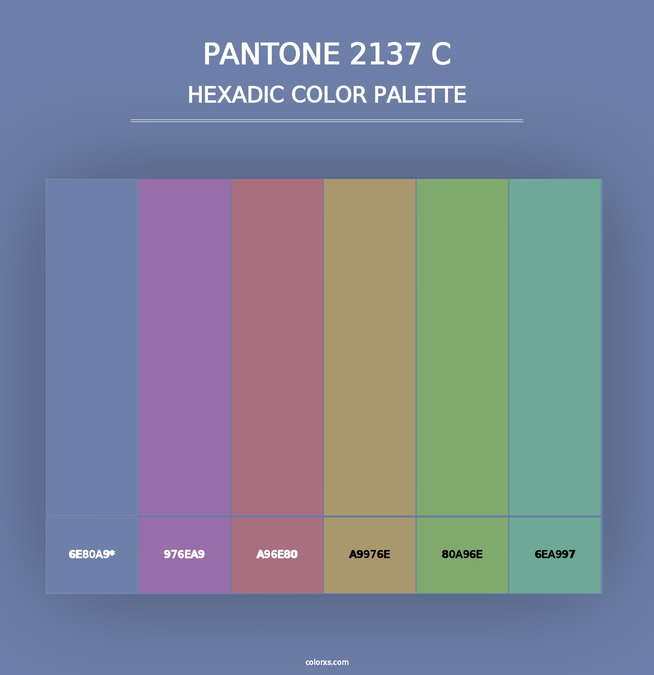 PANTONE 2137 C - Hexadic Color Palette