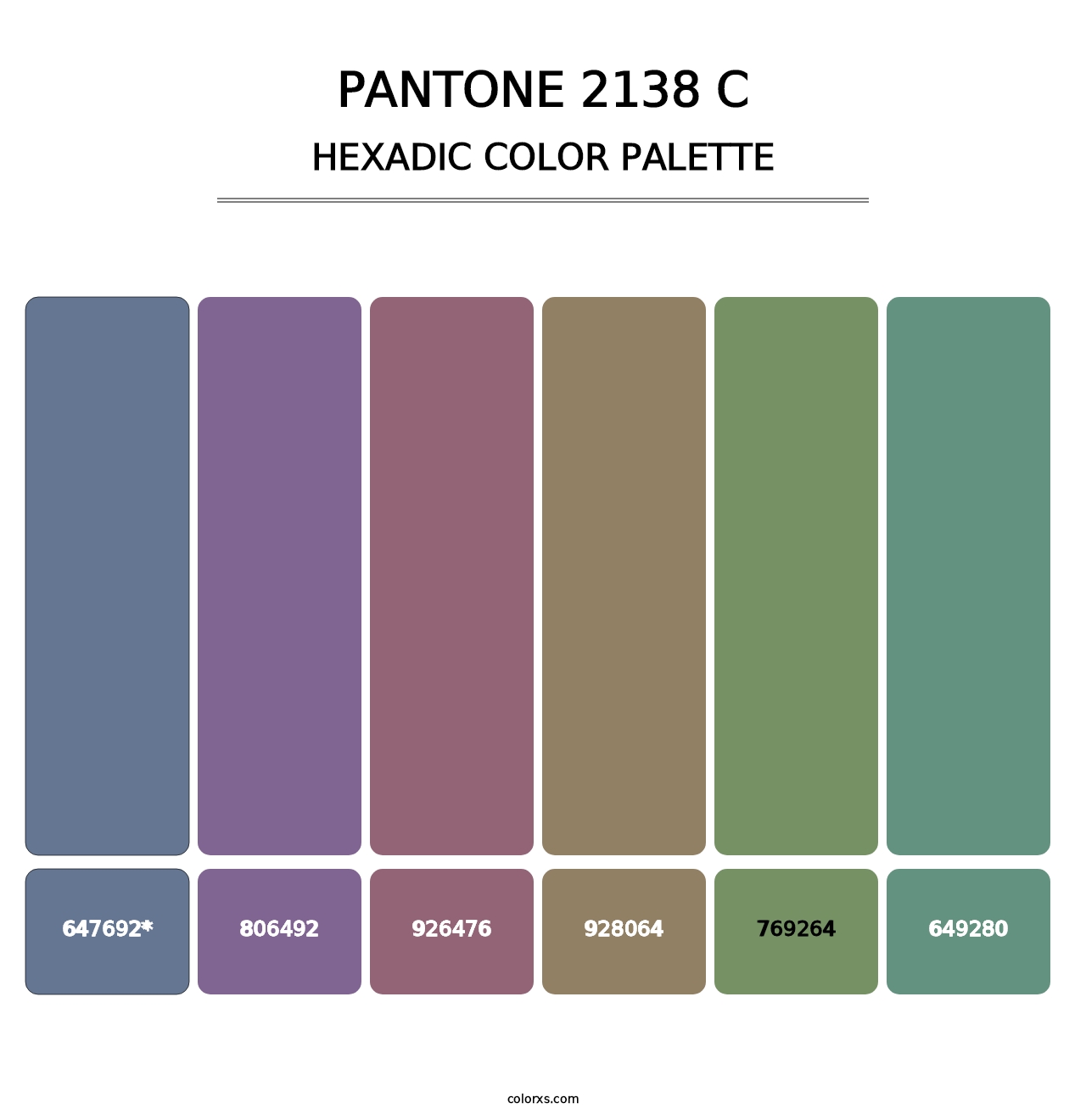 PANTONE 2138 C - Hexadic Color Palette