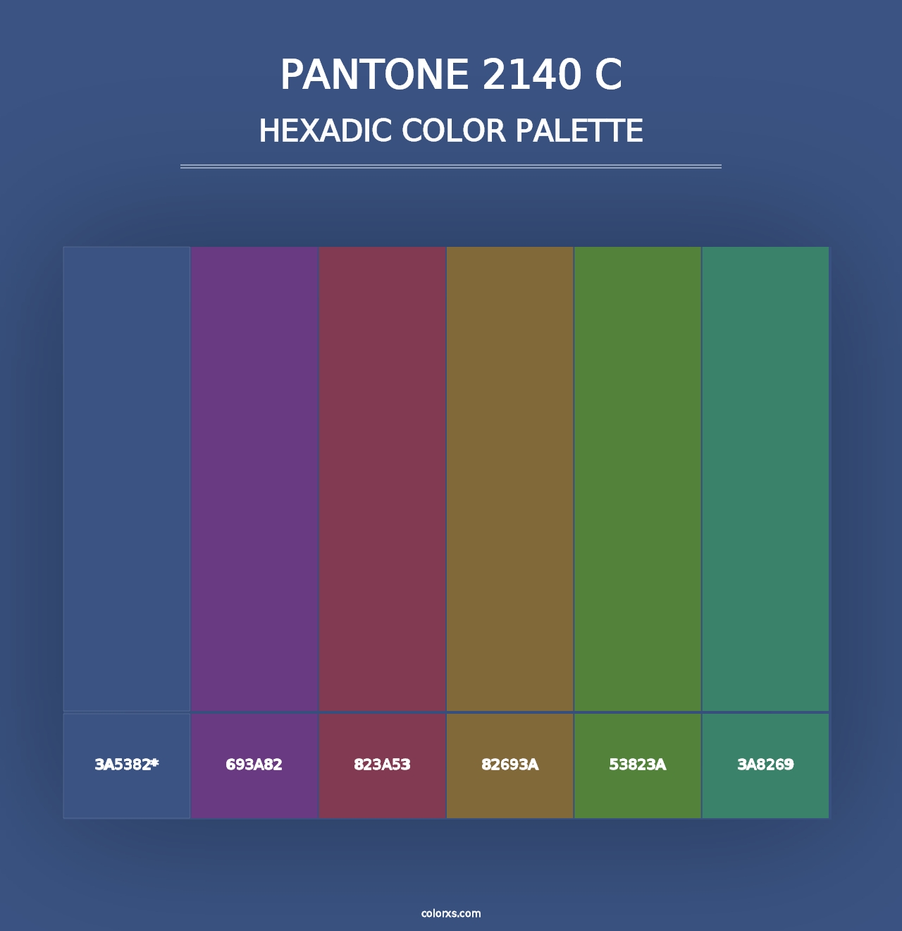 PANTONE 2140 C - Hexadic Color Palette