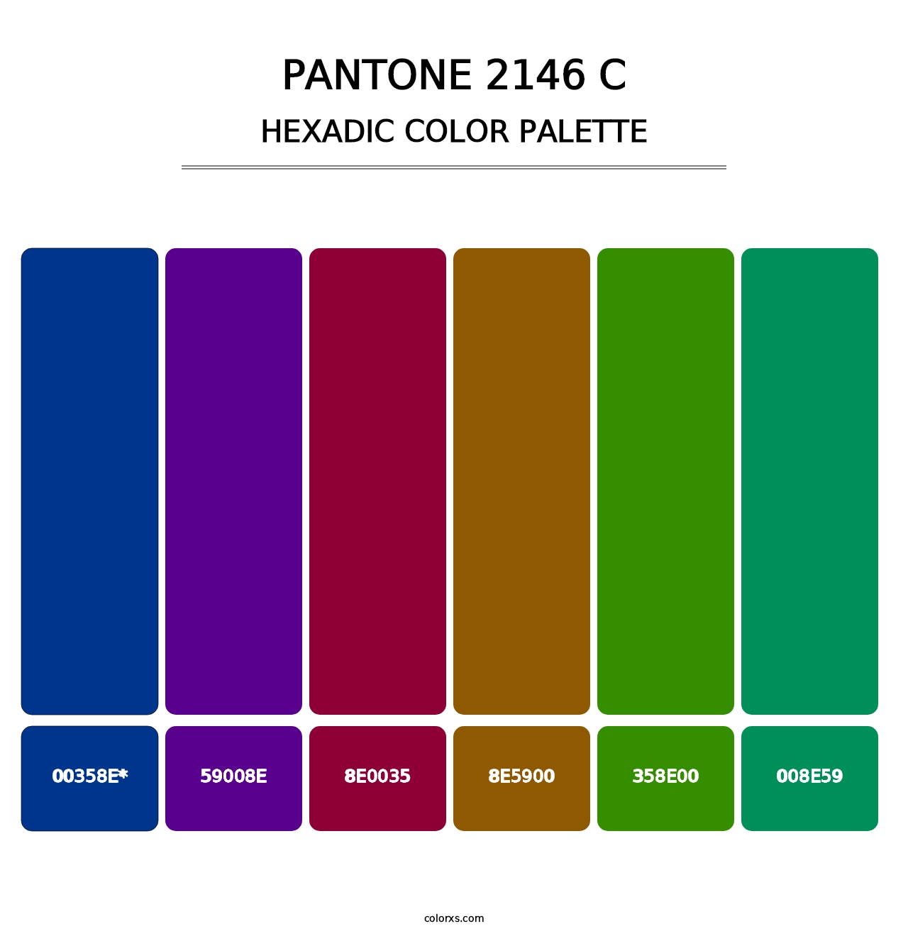 PANTONE 2146 C - Hexadic Color Palette