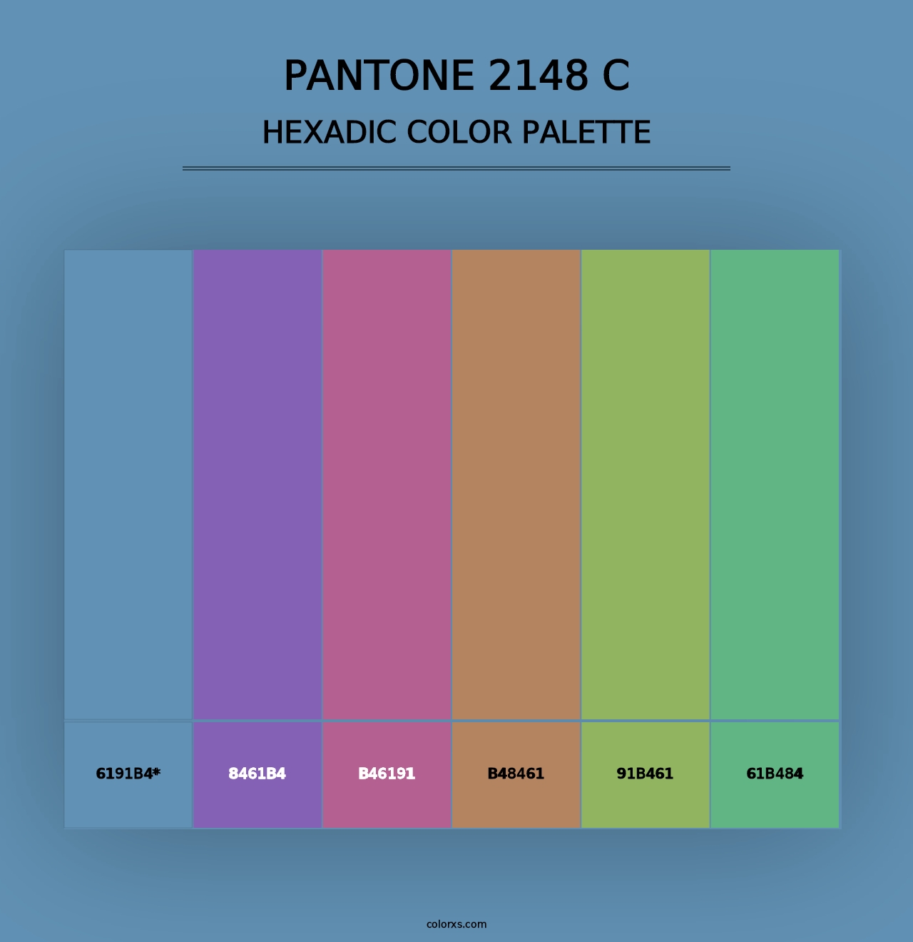 PANTONE 2148 C - Hexadic Color Palette