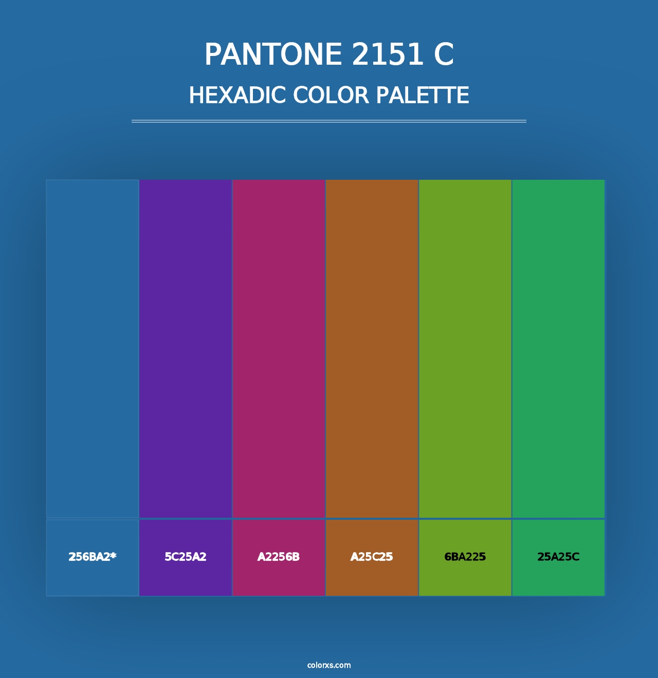 PANTONE 2151 C - Hexadic Color Palette