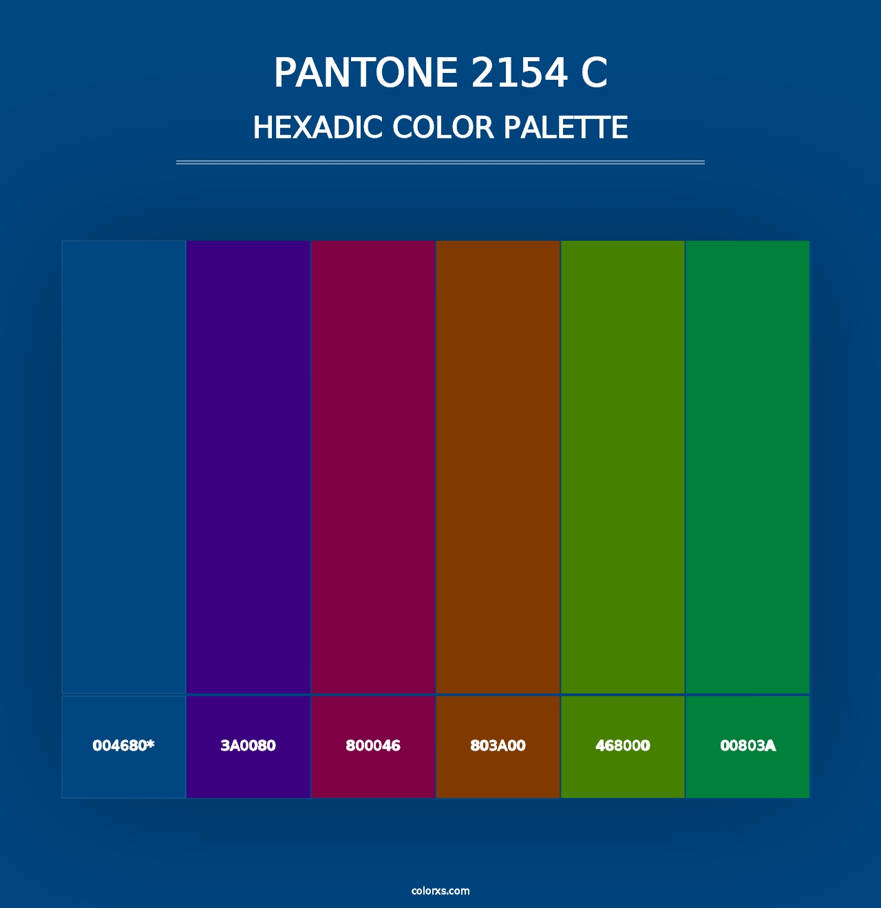 PANTONE 2154 C - Hexadic Color Palette