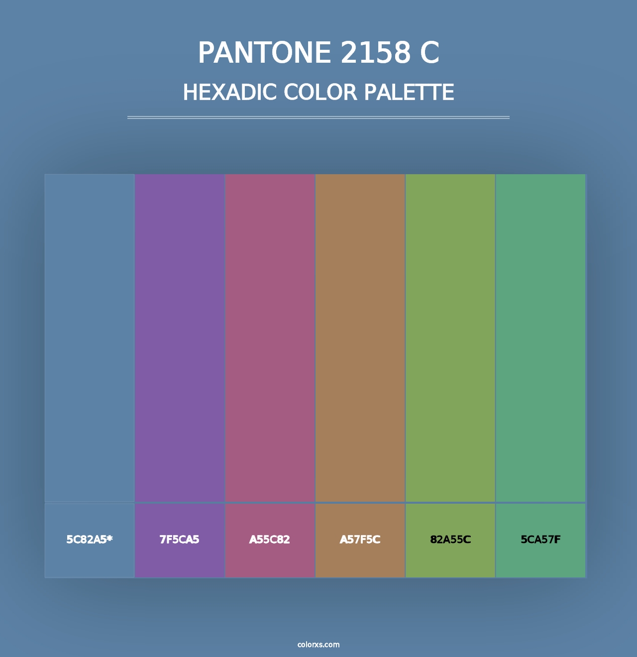 PANTONE 2158 C - Hexadic Color Palette