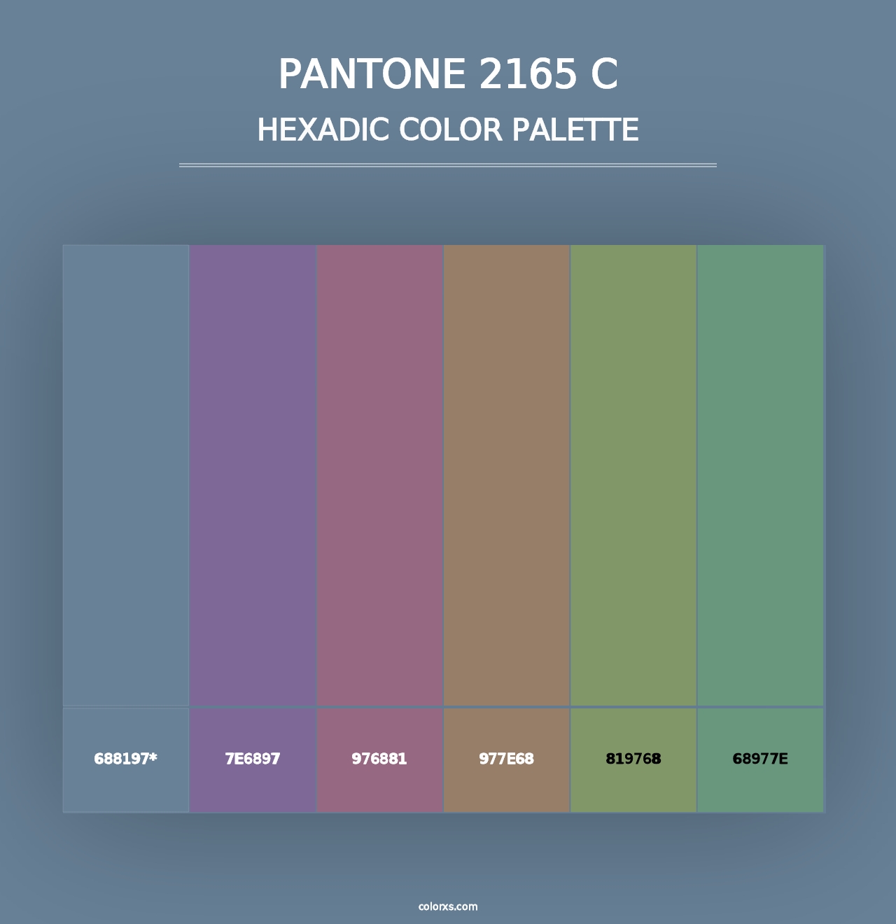 PANTONE 2165 C - Hexadic Color Palette