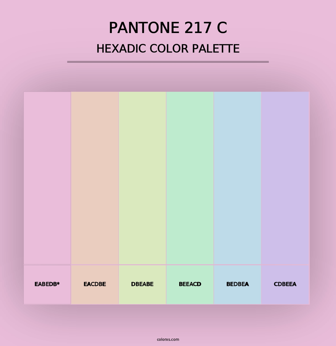 PANTONE 217 C - Hexadic Color Palette