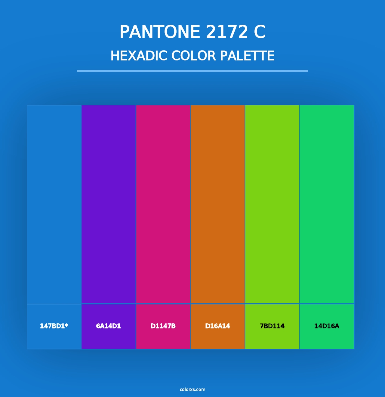 PANTONE 2172 C - Hexadic Color Palette