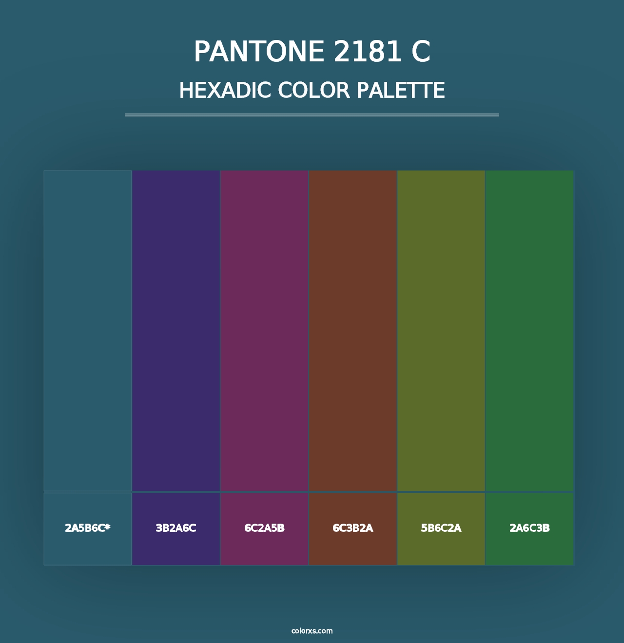 PANTONE 2181 C - Hexadic Color Palette