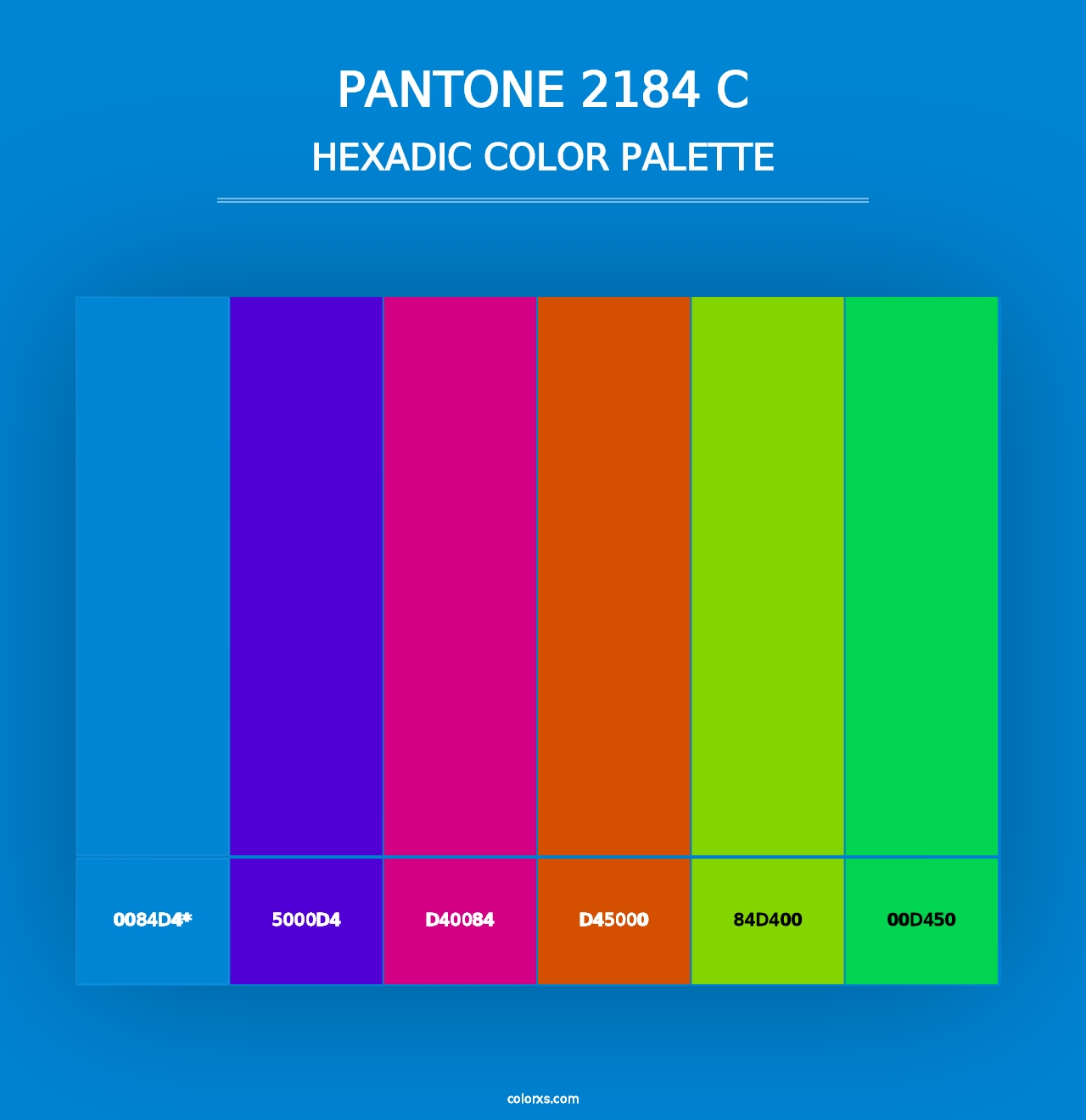 PANTONE 2184 C - Hexadic Color Palette