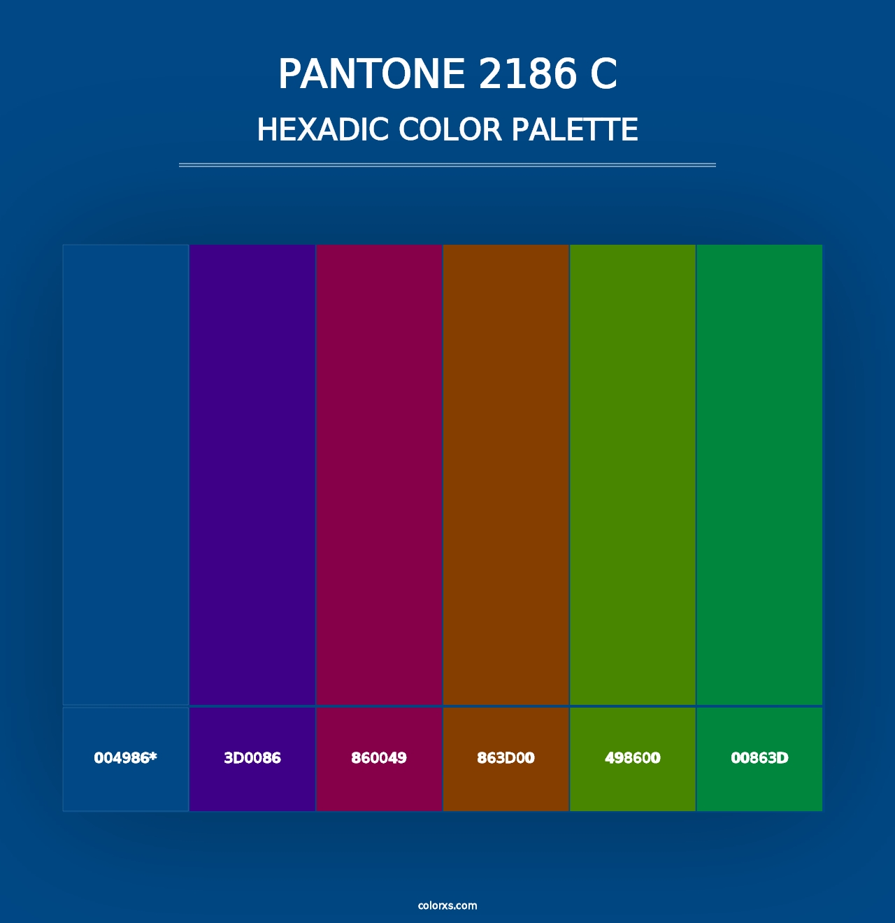 PANTONE 2186 C - Hexadic Color Palette