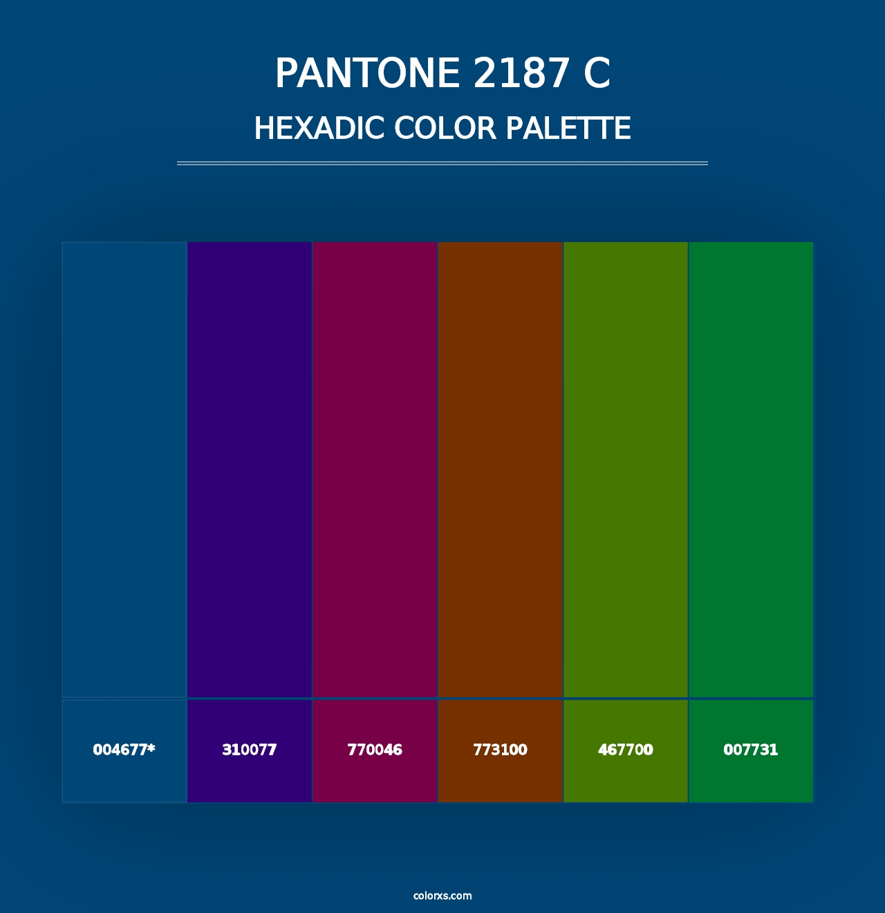 PANTONE 2187 C - Hexadic Color Palette