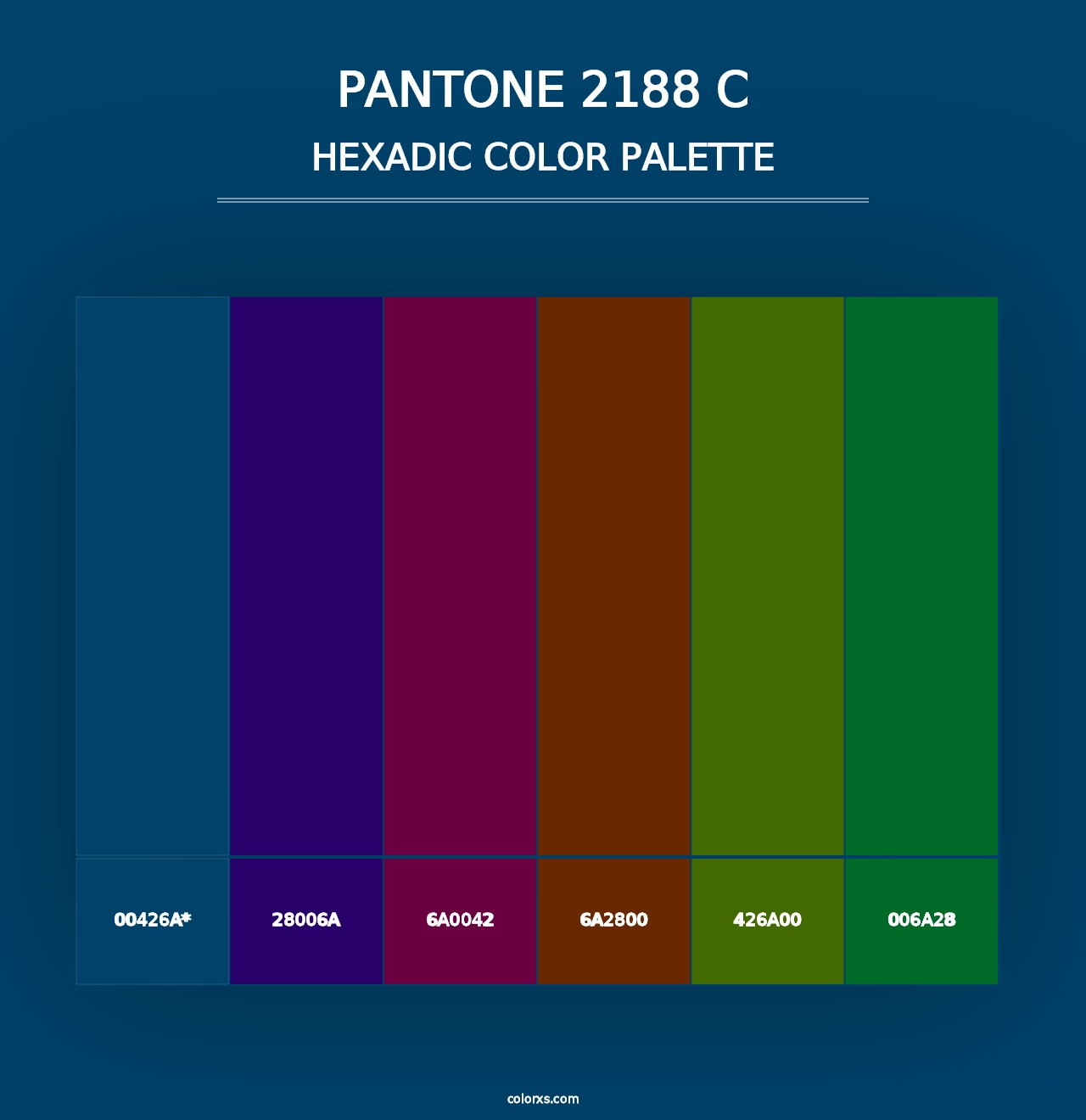 PANTONE 2188 C - Hexadic Color Palette