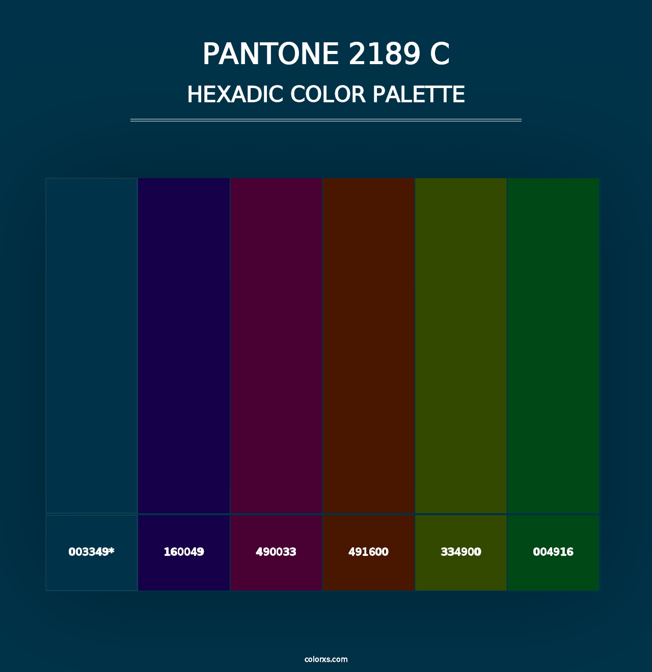 PANTONE 2189 C - Hexadic Color Palette