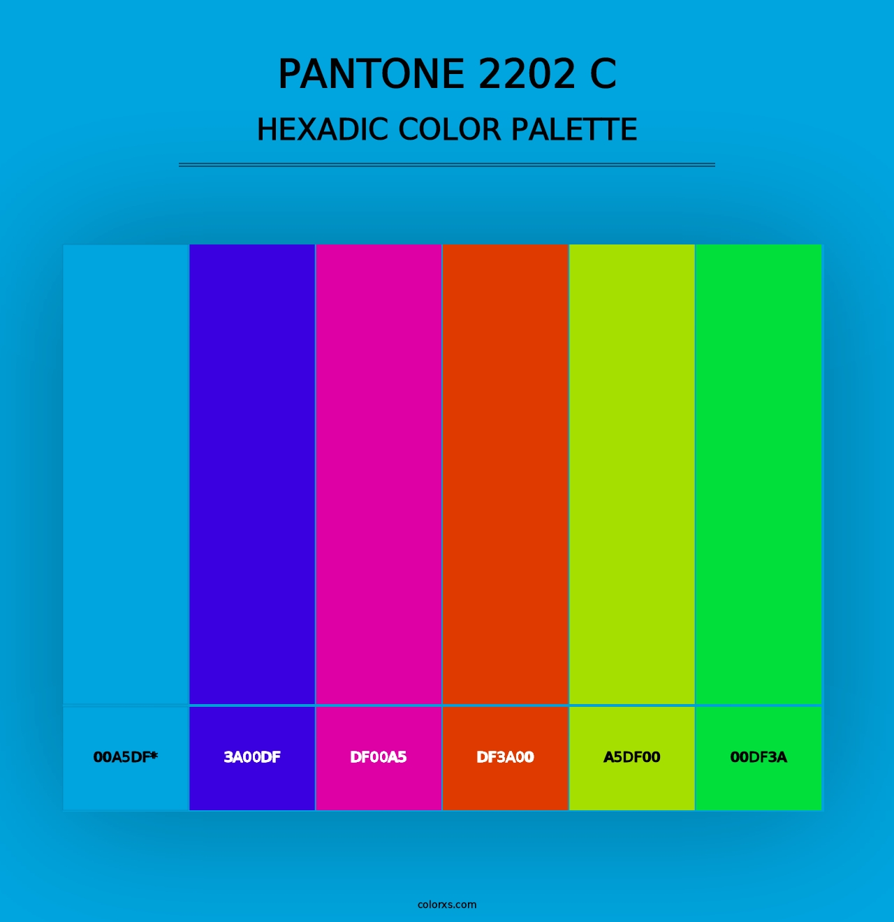 PANTONE 2202 C - Hexadic Color Palette