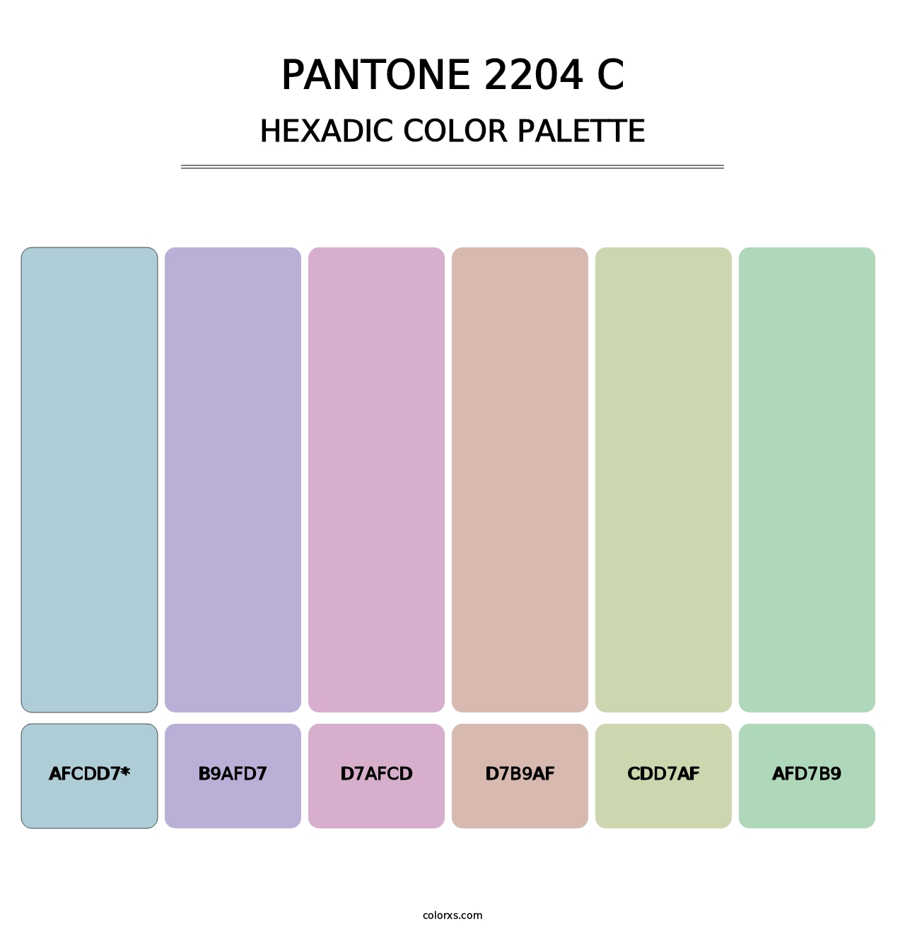 PANTONE 2204 C - Hexadic Color Palette