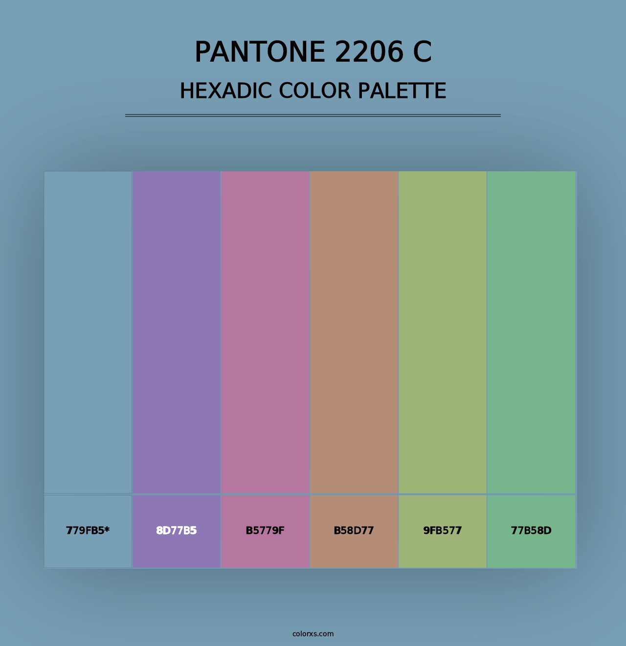 PANTONE 2206 C - Hexadic Color Palette