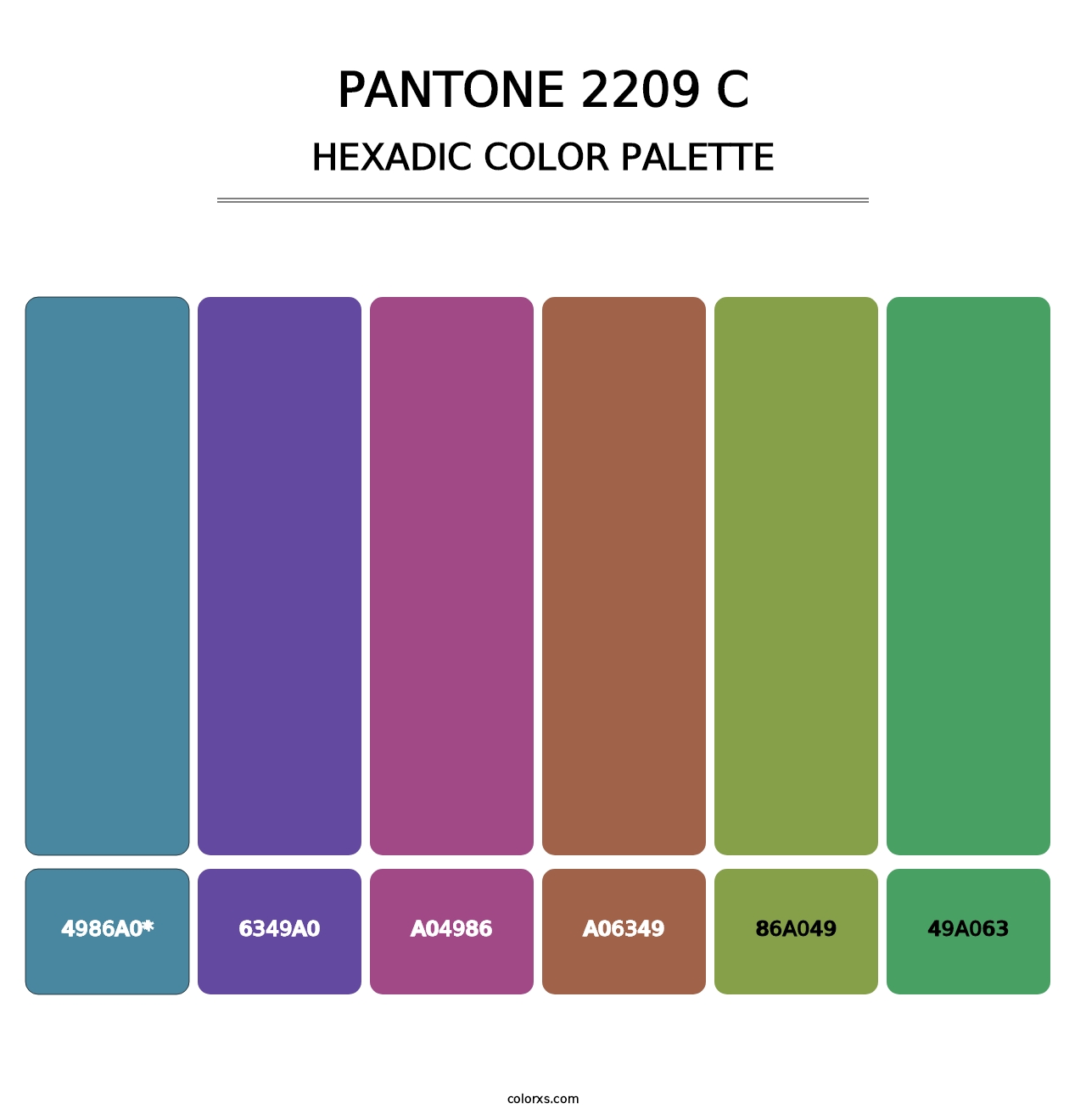 PANTONE 2209 C - Hexadic Color Palette